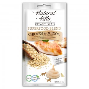 Natural Kitty Superfood Blend Chicken & Quinoa Cat Treat 48g (3 For $11)